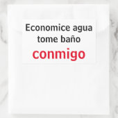 Economice agua rechthoekige sticker (Tas)