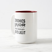 Economics College Major Cool Tweekleurige Koffiemok (Voorkant links)