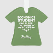 Economics College Student Geen leven of geld Ornament (achterkant)