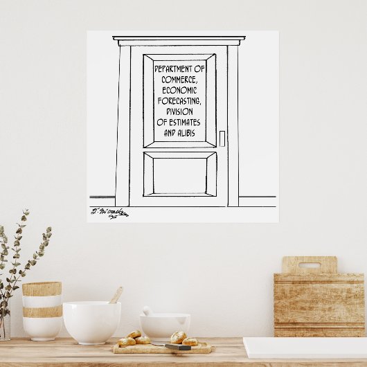 Economie Cartoon 3781 Poster (Keuken)