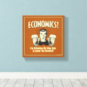 Economie: Drink lagere belastingmarkt Canvas Afdruk (Insitu (Houten vloer))