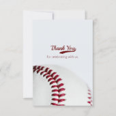 Economie Honkbal Thema Wedding Bedankkaart (Voorkant)