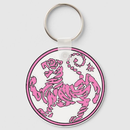 Economie Roze Tijger Sleutelhanger (Voorkant)