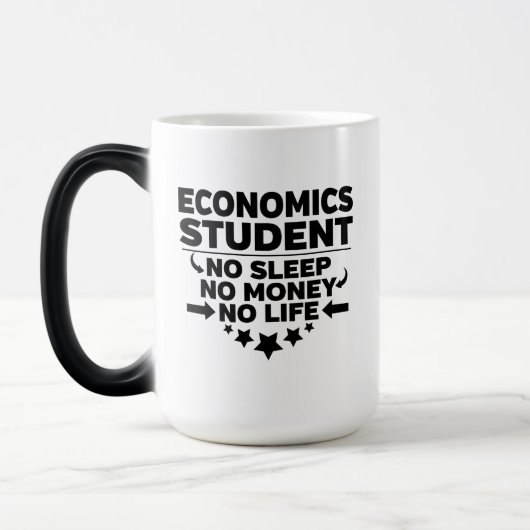 Economie Student geen Slaap Geen Geld Geen Leven Magische Mok (Links)