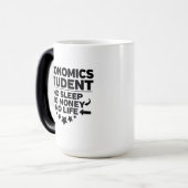 Economie Student geen Slaap Geen Geld Geen Leven Magische Mok (Voorkant links)