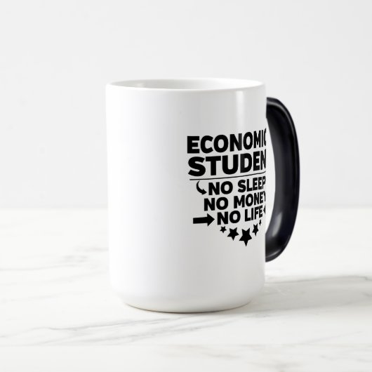 Economie Student geen Slaap Geen Geld Geen Leven Magische Mok (Voorkant rechts)