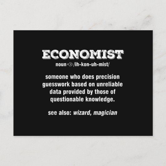 Economie Student Taxation Teacher Economist Briefkaart (Voorkant)