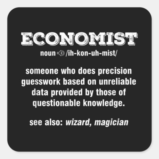 Economie Student Taxation Teacher Economist Vierkante Sticker (Voorkant)