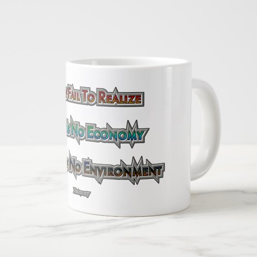 Economie versus Milieu Grote Koffiekop (Voorkant rechts)
