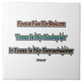 Economie versus Milieu Tegeltje (Voorkant)