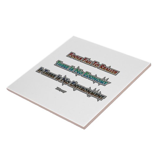 Economie versus Milieu Tegeltje (Zijkant)