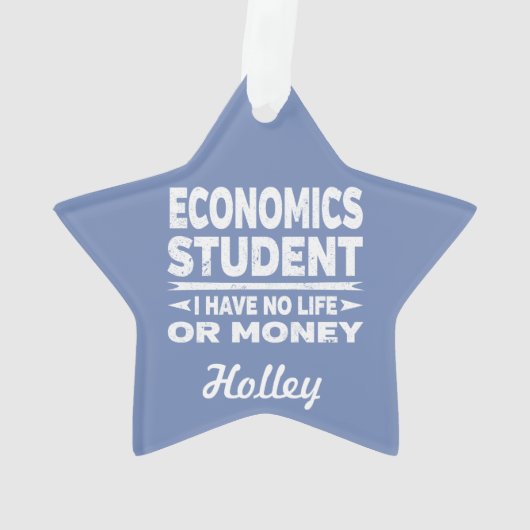 Economiestudenten Geen leven of geld Ornament (achterkant)