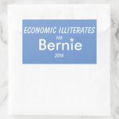Economisch analfabetisme voor Bernie Rectangle Sti Rechthoekige Sticker (Tas)