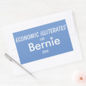Economisch analfabetisme voor Bernie Rectangle Sti Rechthoekige Sticker (Envelop)