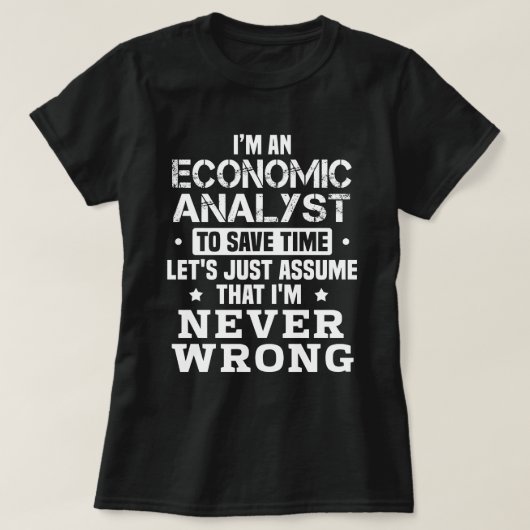 economisch analist t-shirt (Design voorkant)