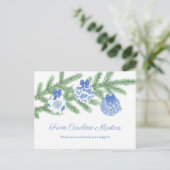 Economische Feestdagen Fir Tree Baubles Hartelijk  Briefkaart (Staand voorkant)