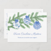 Economische Feestdagen Fir Tree Baubles Hartelijk  Briefkaart (Voorkant / Achterkant)