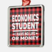 Economische Hogeschool Grote Student Red Plaid Metalen Ornament (Links)