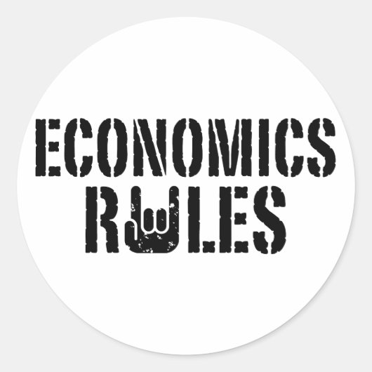 Economische regels ronde sticker (Voorkant)