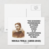 Economische transmissie van elektriciteit zonder k briefkaart (Voorkant / Achterkant)