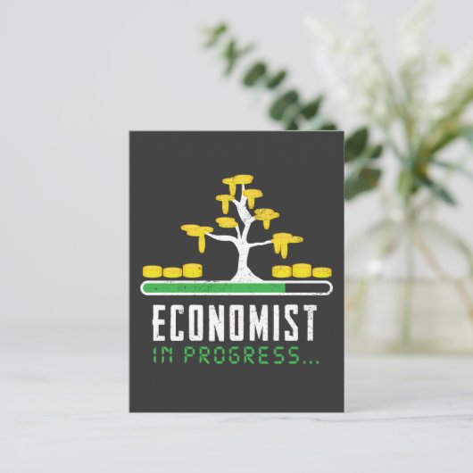 Economist T-shirt Economie Loading Progress Briefkaart (Staand voorkant)