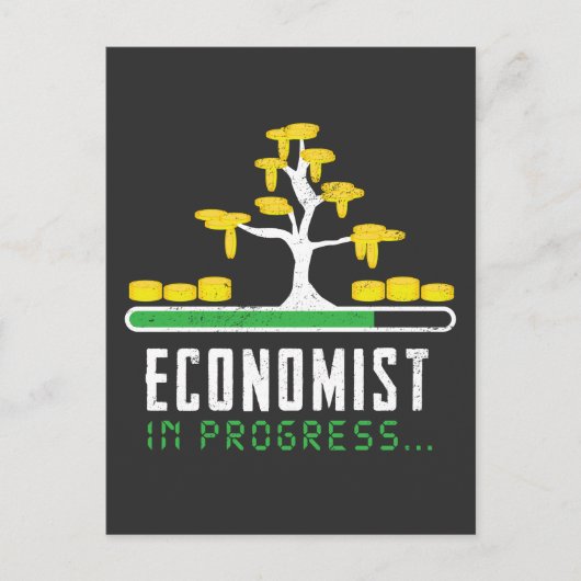 Economist T-shirt Economie Loading Progress Briefkaart (Voorkant)