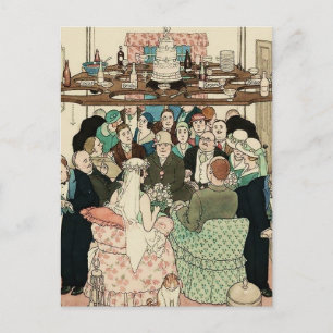 "Economy of Space" van W Heath Robinson Briefkaart