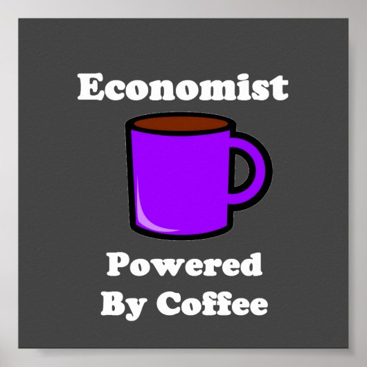 "Econoom" aangedreven door koffie Poster (Voorkant)