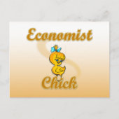 econoom Chick Briefkaart (Voorkant)