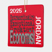 Econoom Extraordinaire Aangepast Keramisch Ornament (Links)
