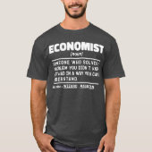 Econoom Noun Cool Economy Afstuderen grappige stud T-shirt (Voorkant)