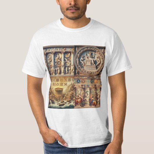 Ecos de la Antigua Grecia: Un Collage Atemporal T-shirt (Voorkant)