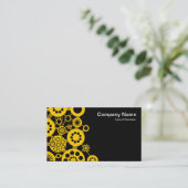 Ecosysteem - Amber op zwart Visitekaartje (Staand voorkant)