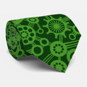 Ecosysteem - Avocado Green over Dark Green Stropdas (Opgerold)