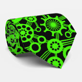 Ecosysteem - Chartreuse on Black Stropdas (Opgerold)