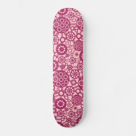 Ecosysteem - Crimson op Faded Roze Skateboard (Voorkant)