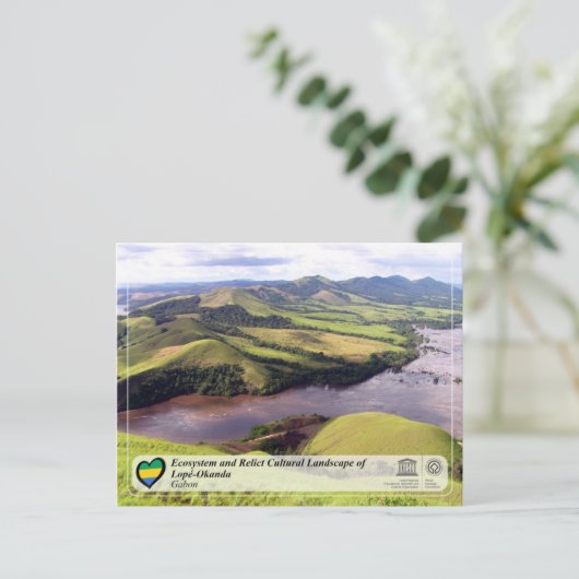 Ecosysteem en cultuurlandschap van Lopé-Okanda Briefkaart (Staand voorkant)