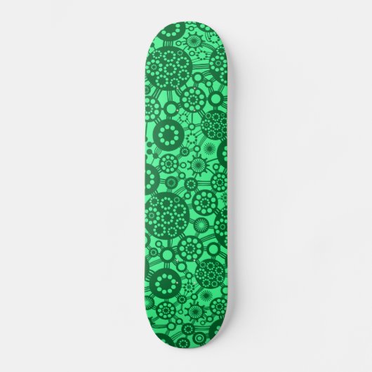 Ecosysteem - Forest Green op Mint Green Skateboard (Voorkant)