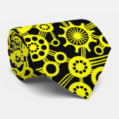 Ecosysteem - Geel en zwart Stropdas (Opgerold)