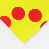 Ecosysteem - Geel op rood Fleece Deken (Hoek)