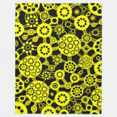 Ecosysteem - Geel op zwart Fleece Deken (Voorkant)