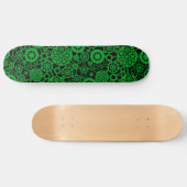 Ecosysteem - Groen groen op zwart Skateboard (Horizontaal)