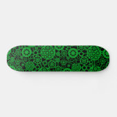 Ecosysteem - Groen groen op zwart Skateboard (Horizontaal)