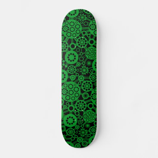 Ecosysteem - Groen groen op zwart Skateboard (Voorkant)