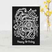 Ecosysteem III - wit op zwart Kaart (Gele Bloem)