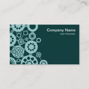Ecosysteem - Light Blue Green op Dark Moss Green Visitekaartje