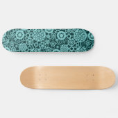 Ecosysteem - Lt Blue Green op Dk Green Skateboard (Horizontaal)