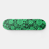 Ecosysteem - Mint Green op zwart Skateboard (Horizontaal)