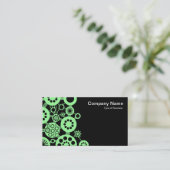 Ecosysteem - Mint Green op zwart Visitekaartje (Staand voorkant)