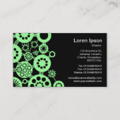 Ecosysteem - Mint Green op zwart Visitekaartje (Achterkant)
